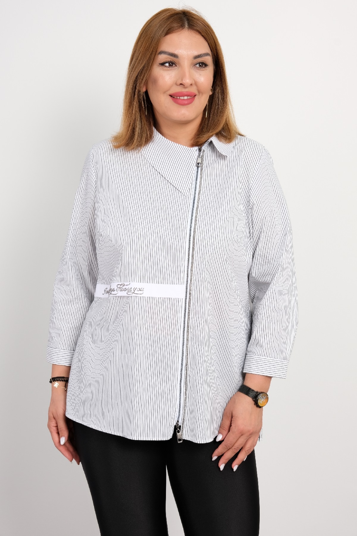 Plus Size Blouse-White