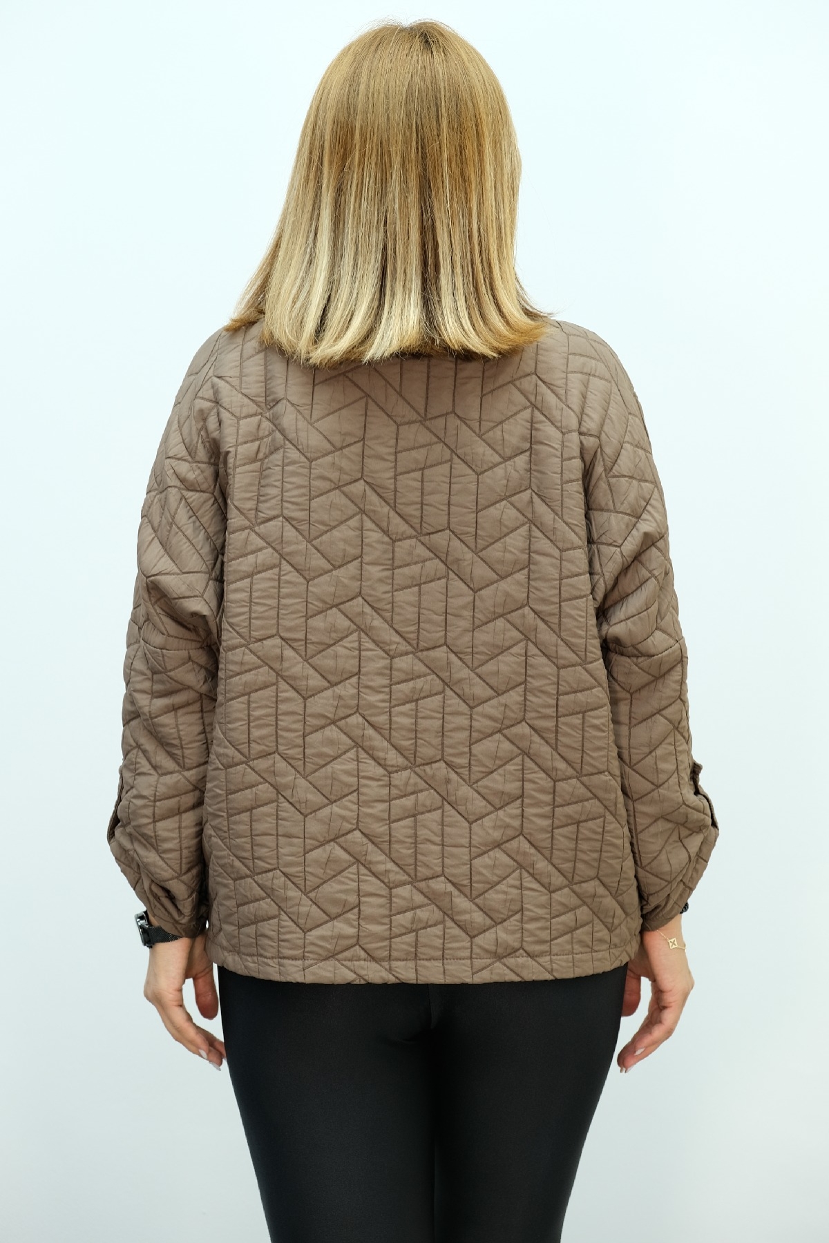 Plus Size Coat-Brown