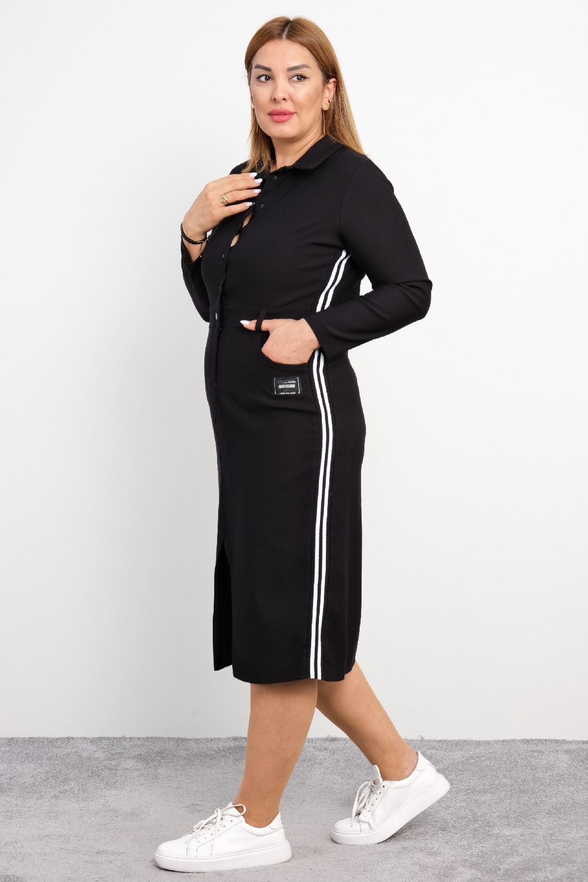 Plus Size Sports Dress-Black