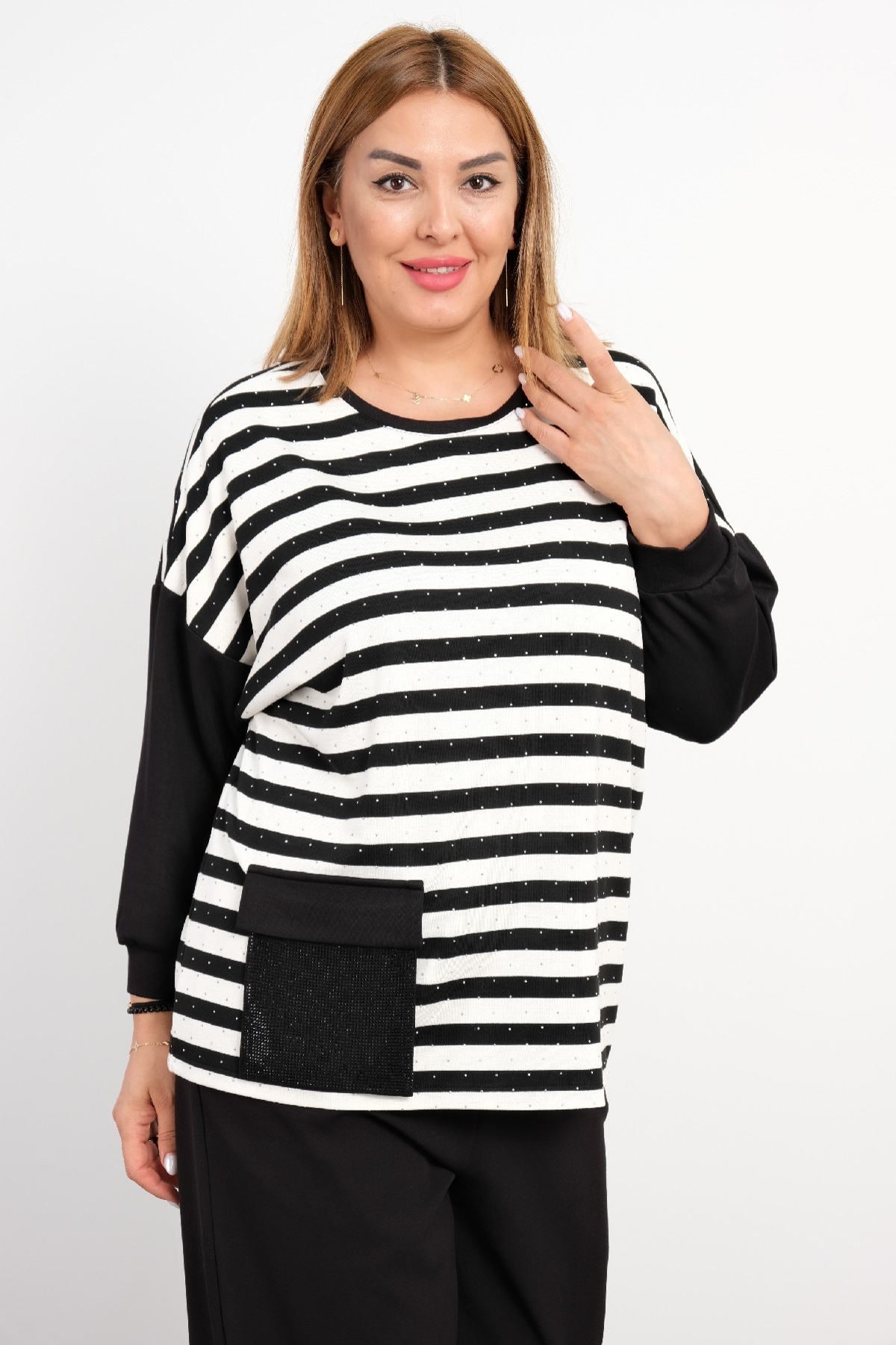 Plus Size Blouse-Black