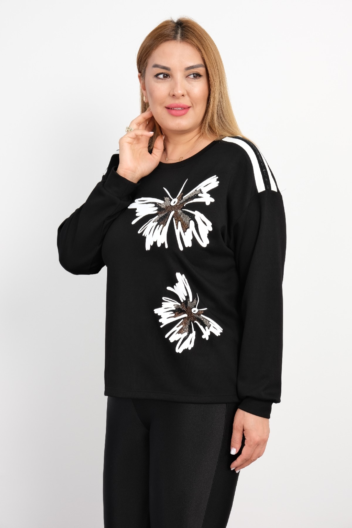 Plus Size Blouse-Black