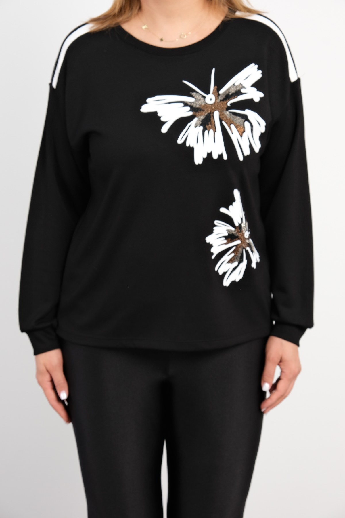 Plus Size Blouse-Black