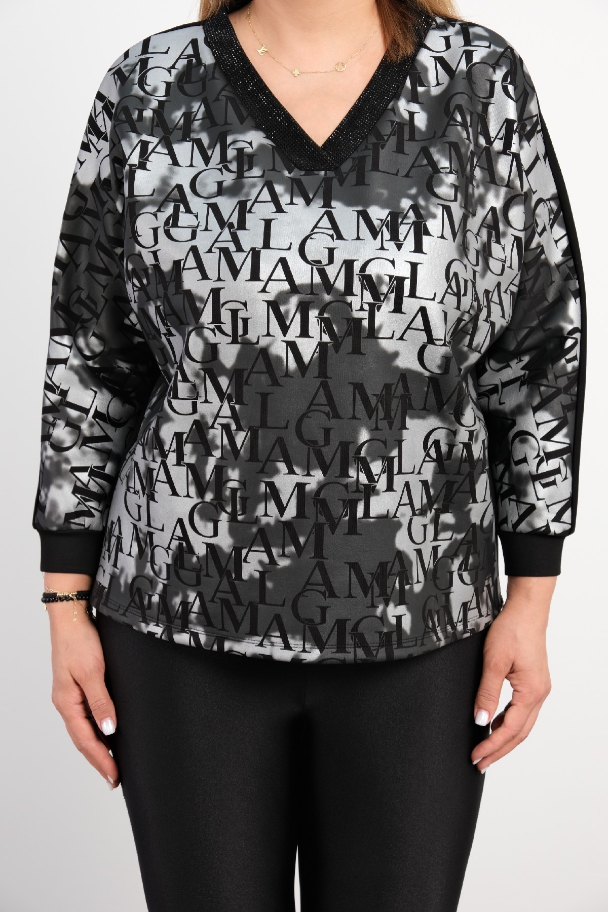 Plus Size Blouse-Black