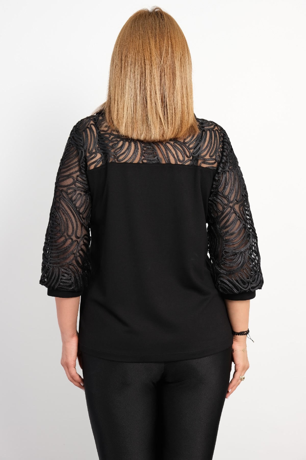 Plus Size Blouse-Black