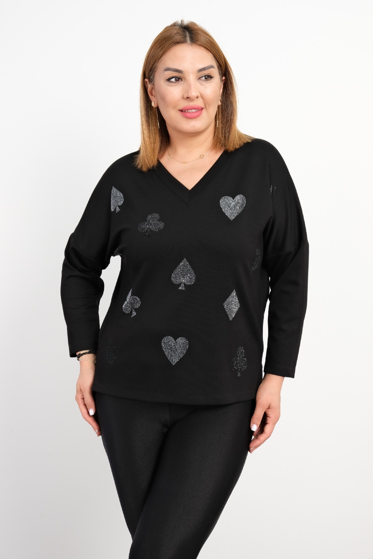 Plus Size Blouse-Black