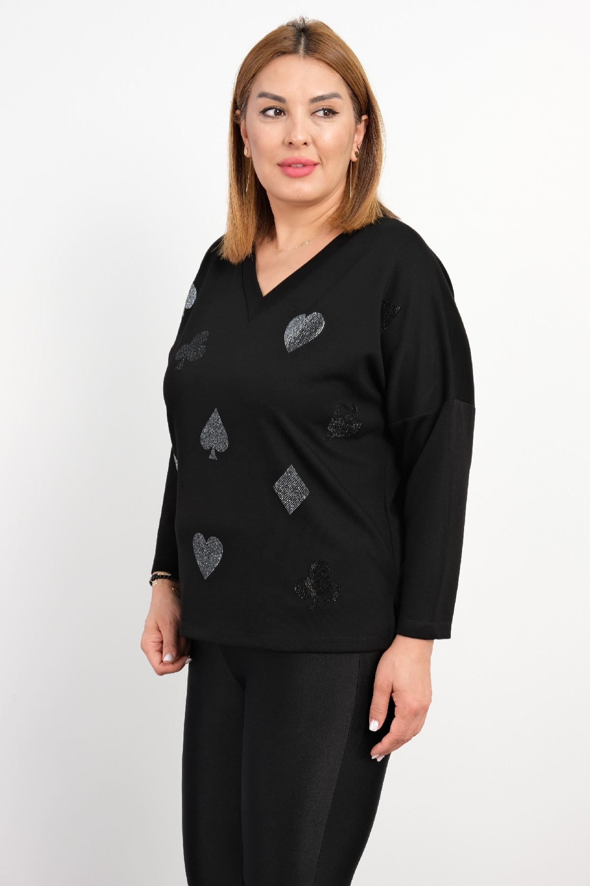 Plus Size Blouse-Black