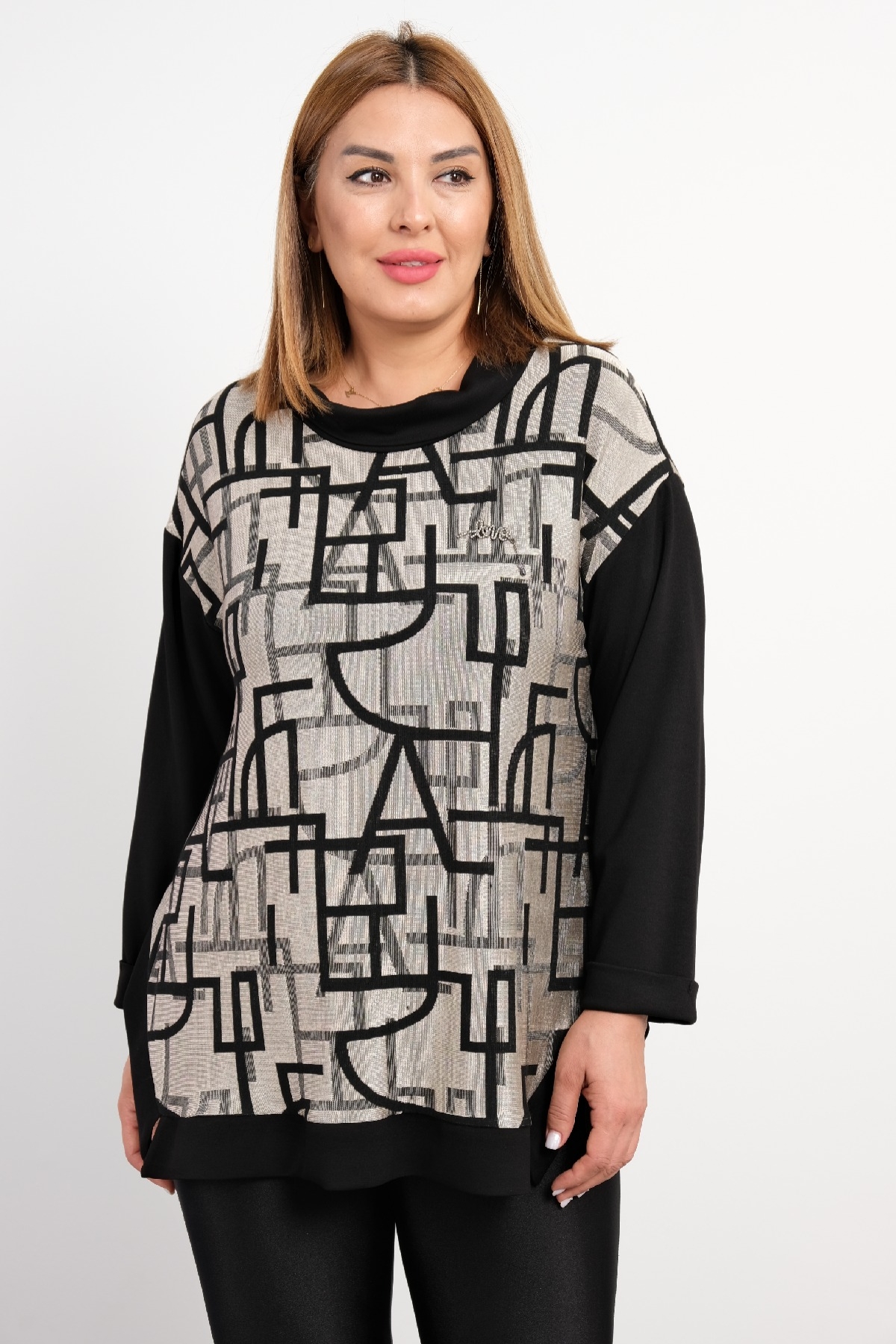 Plus Size Blouse-Black