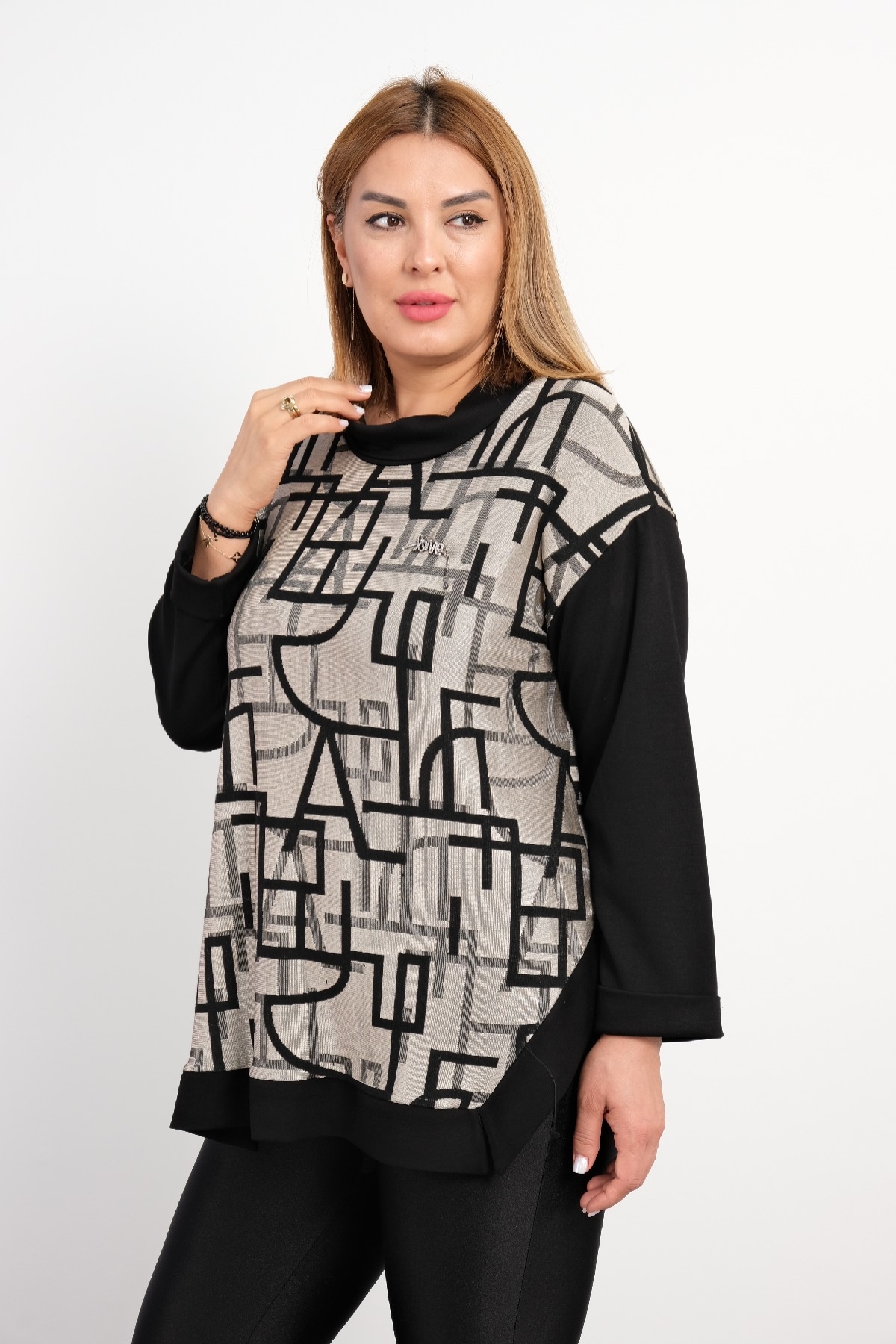 Plus Size Blouse-Black