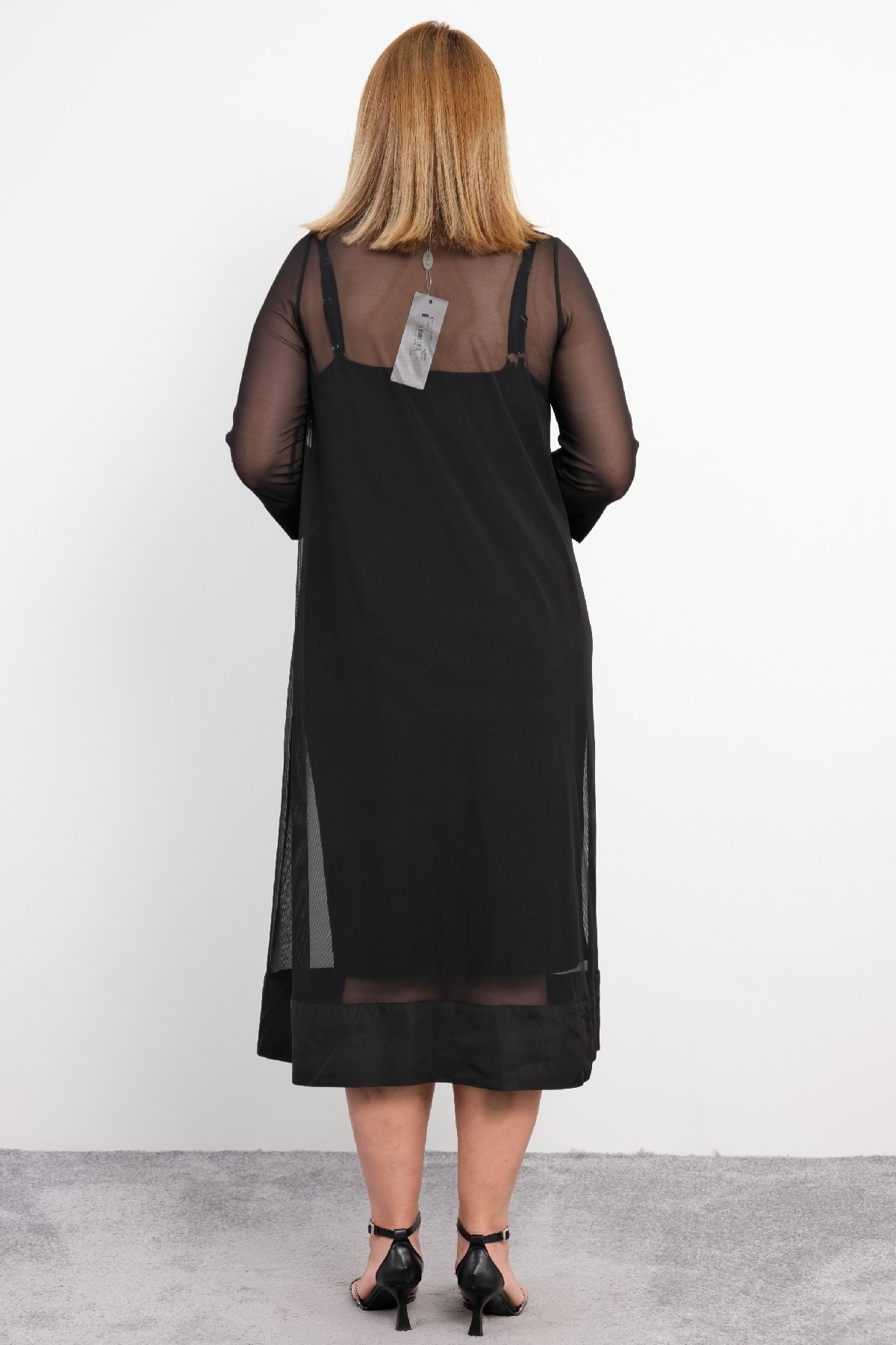 Casual Plus Size Dress-Black