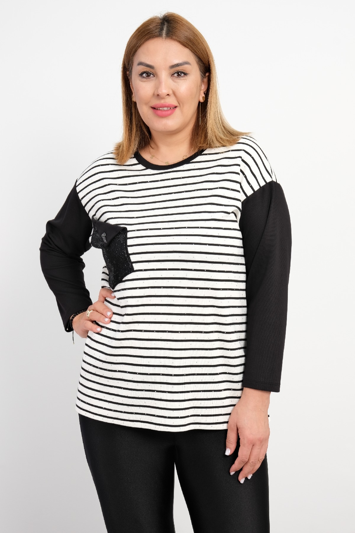 Plus Size Blouse-Black