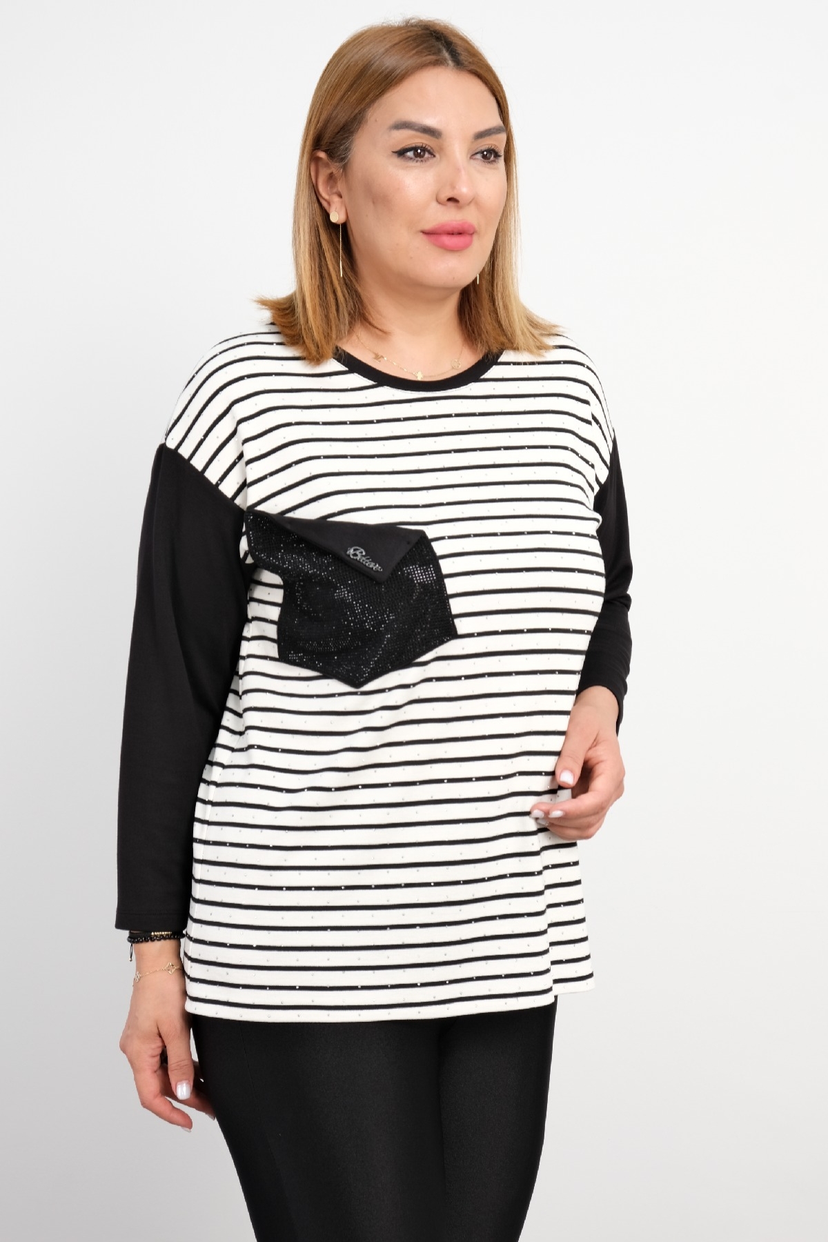 Plus Size Blouse-Black