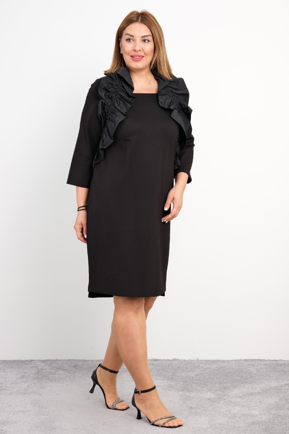 Plus Size Night Dress-Black