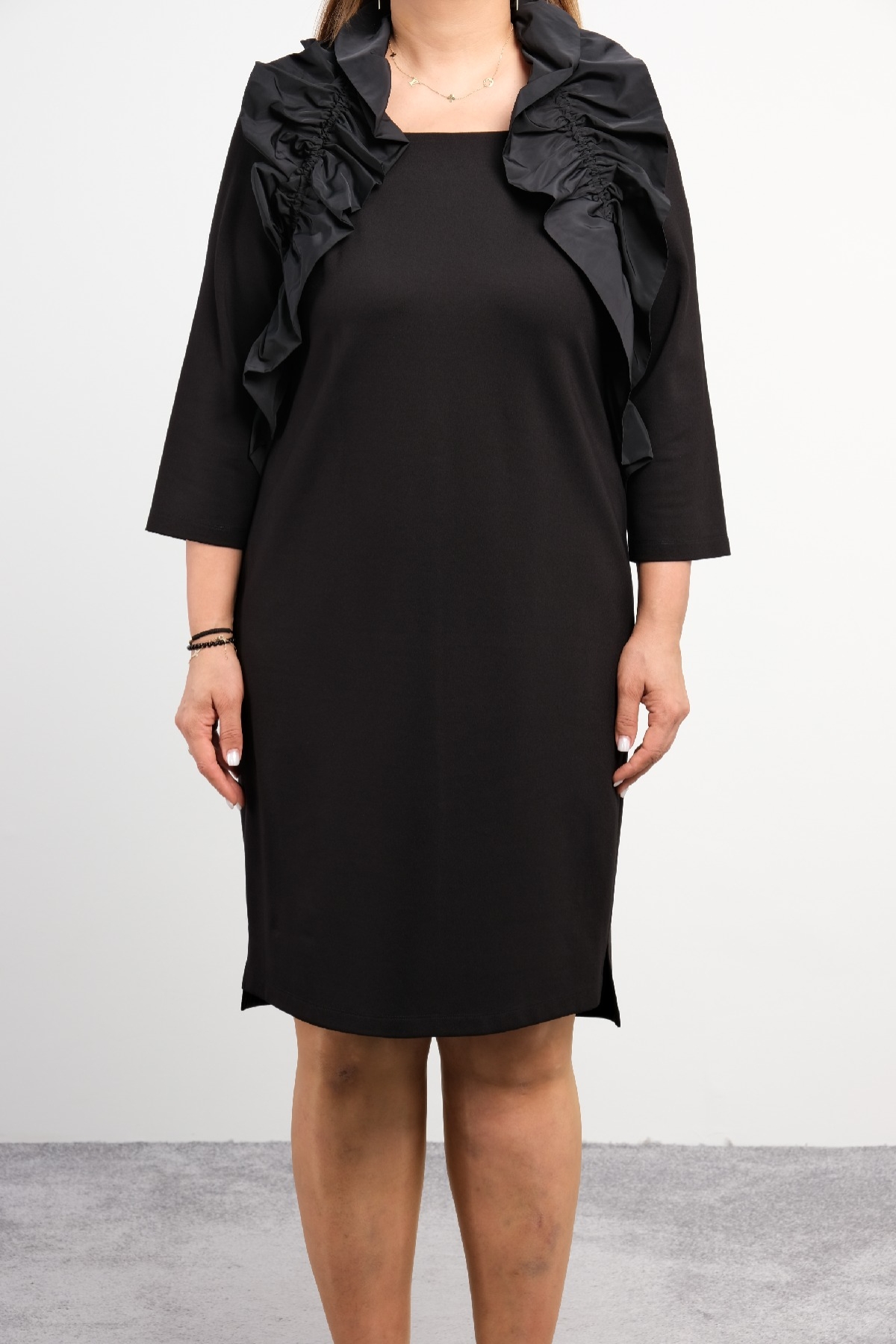 Plus Size Night Dress-Black