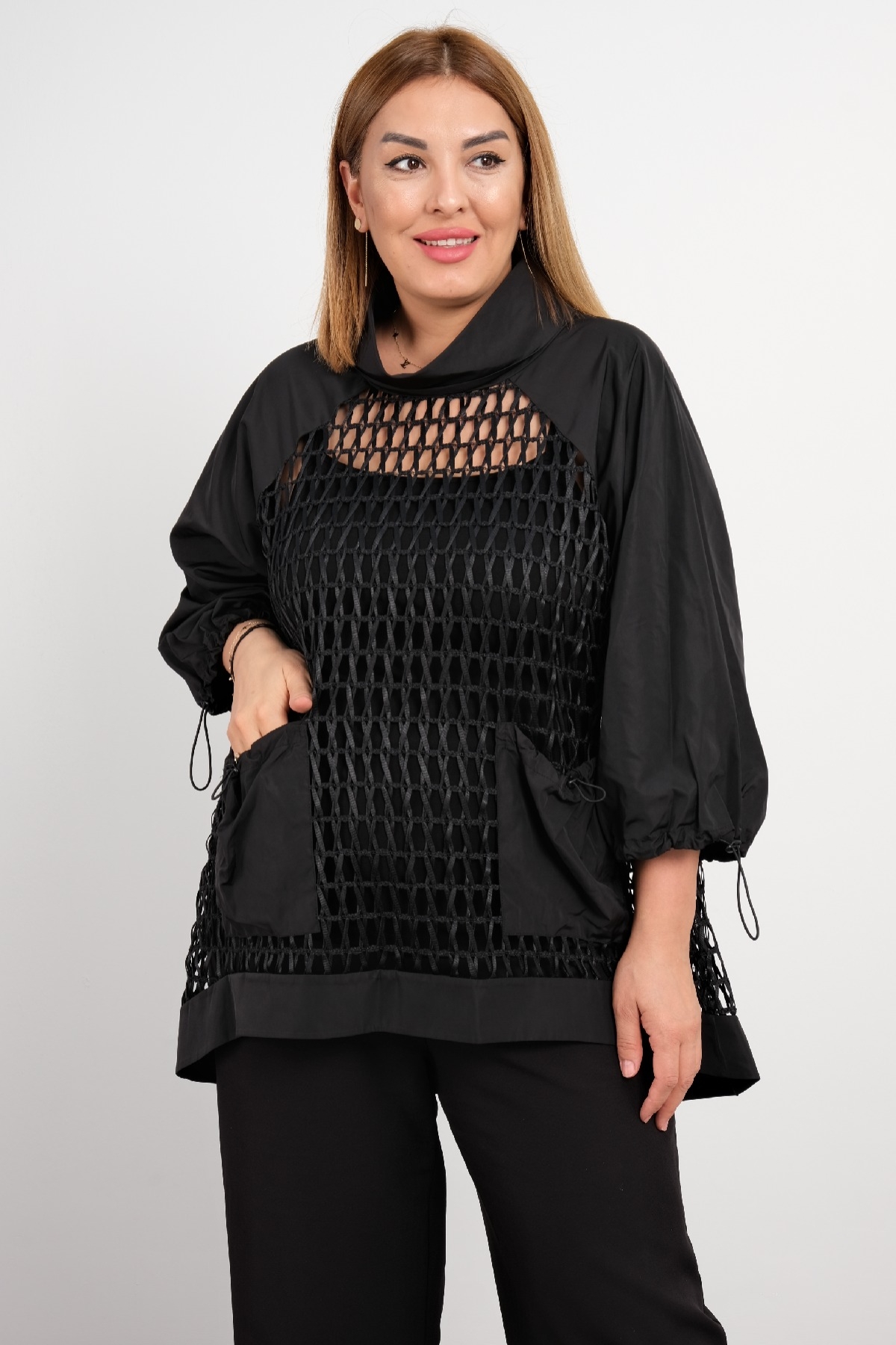 Plus Size Tunic-Black