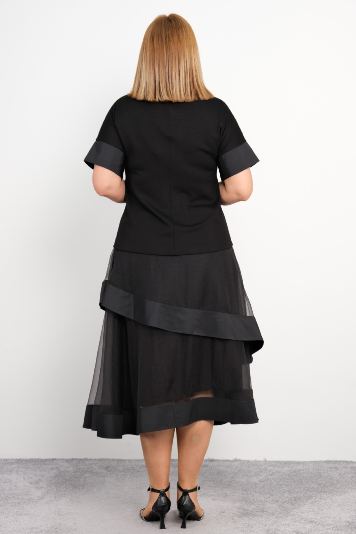 Blouse and Skirt Set-Black