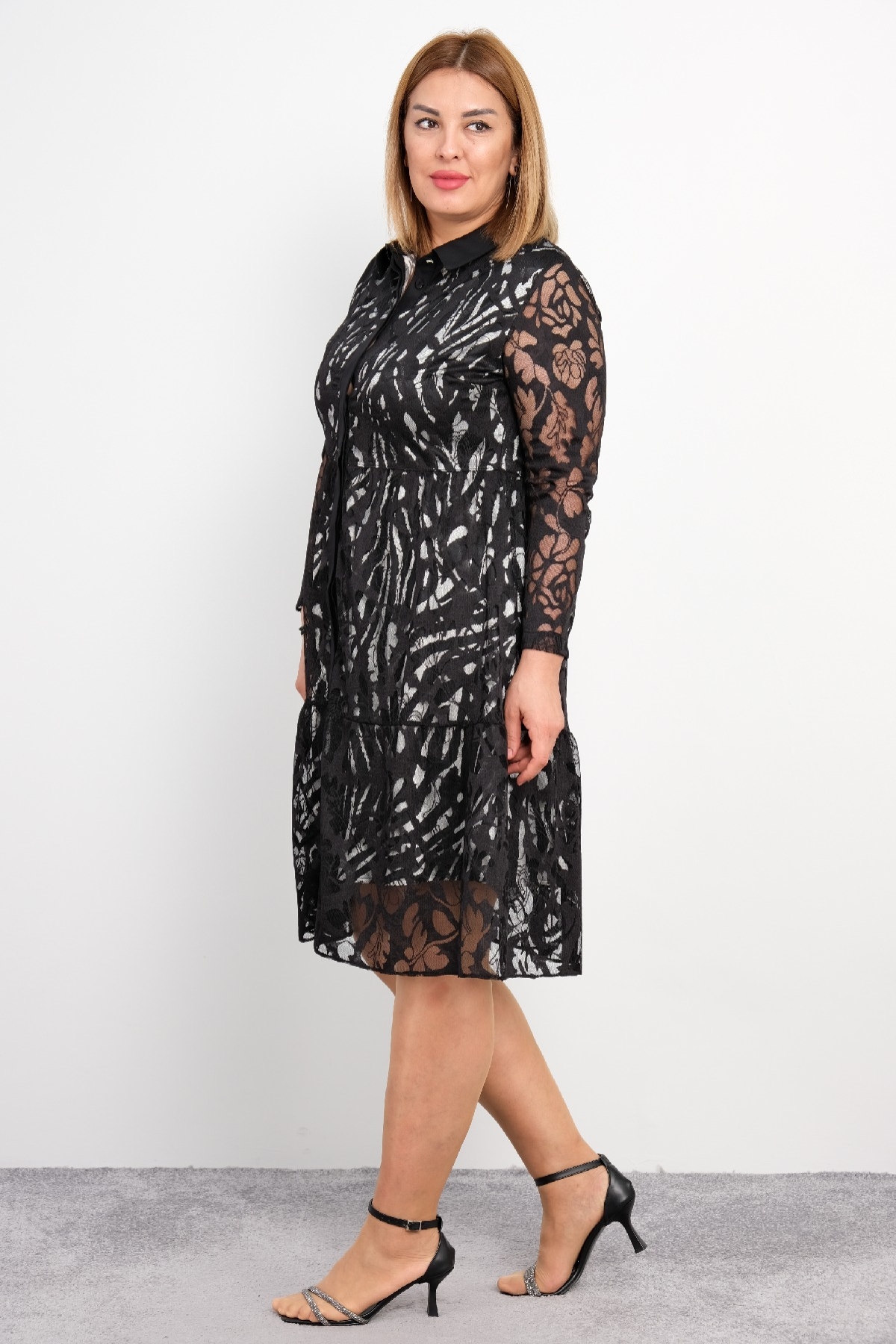 Plus Size Evening Dress-Black