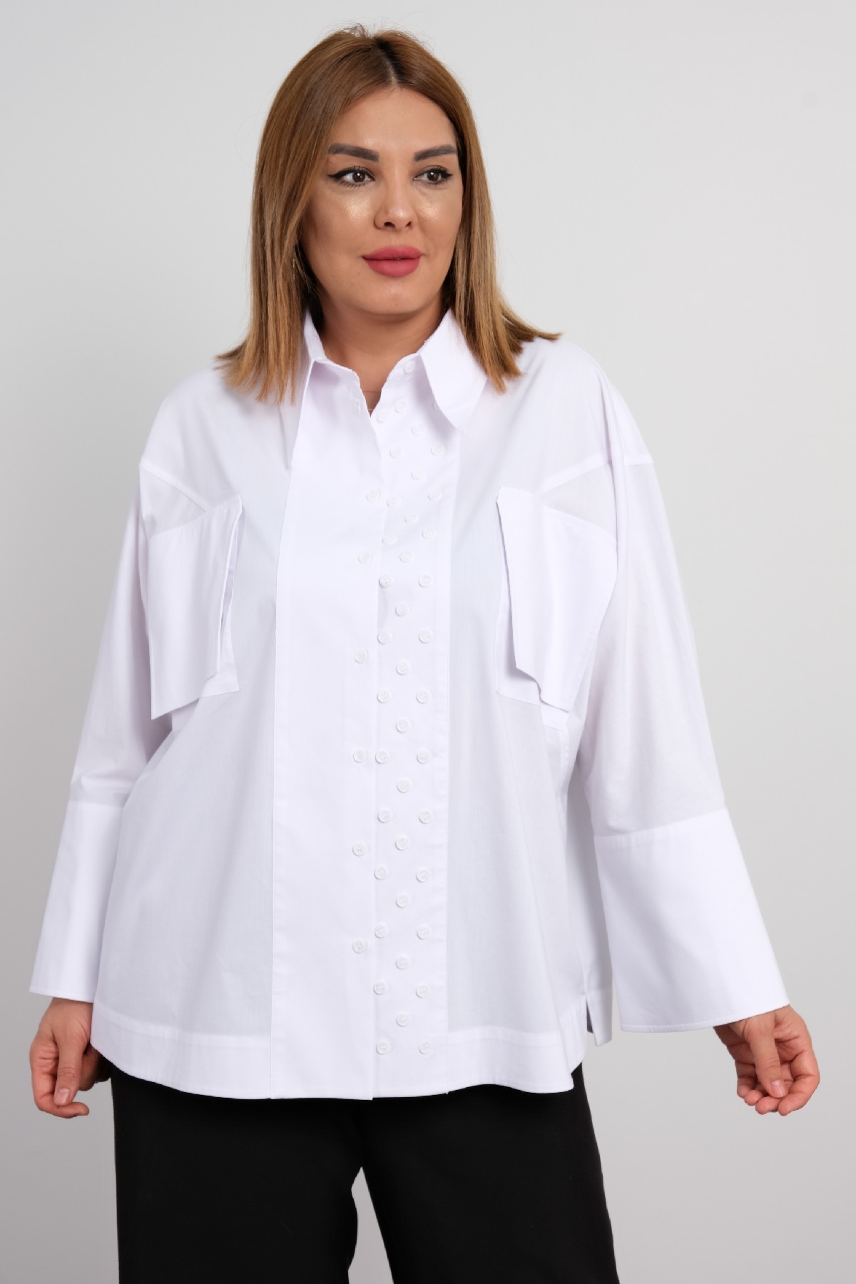 Plus Size Shirt-White