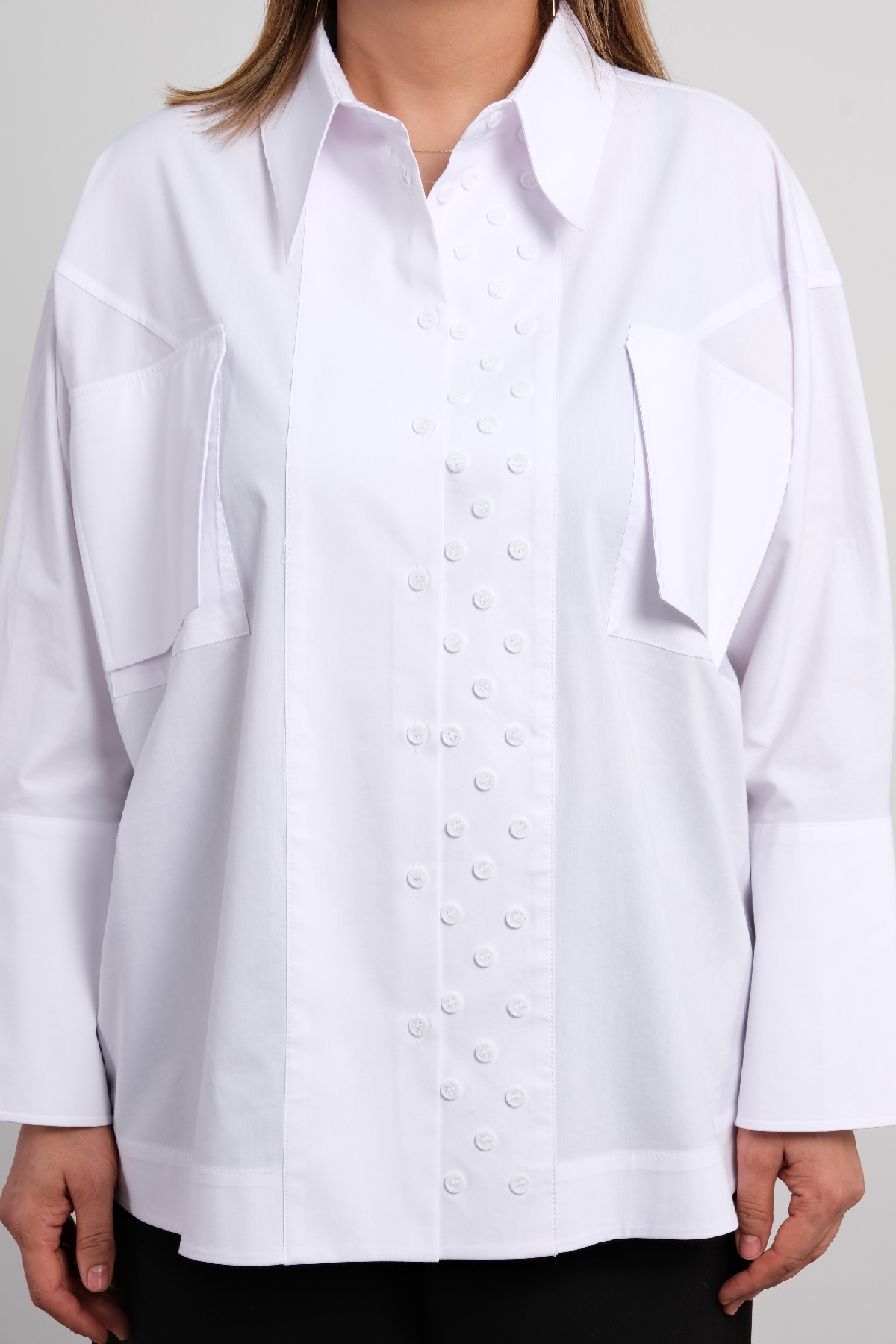 Plus Size Shirt-White