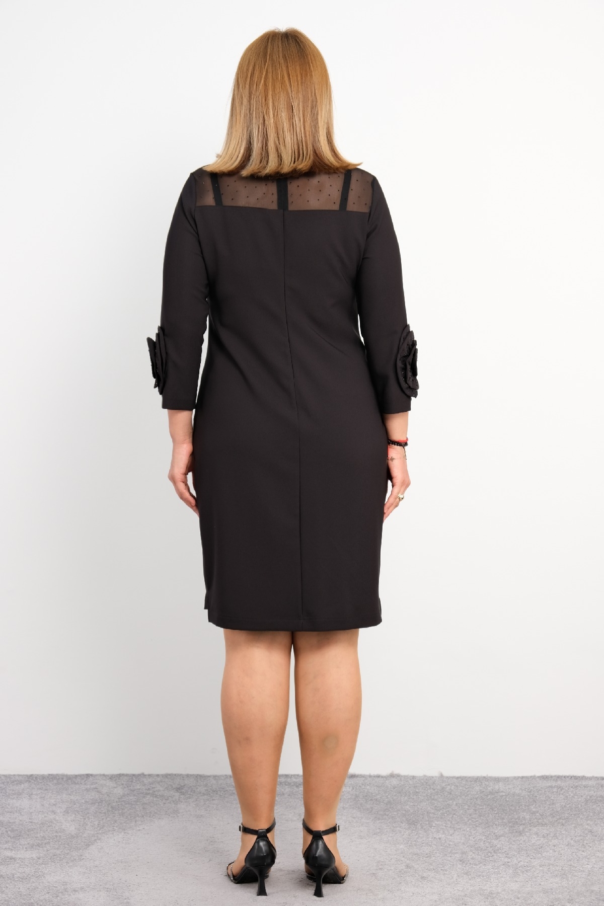 Plus Size Night Dress-Black