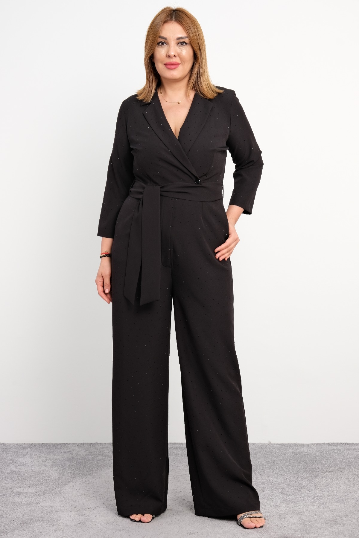 Plus Size Classic Jumpsuit-Black