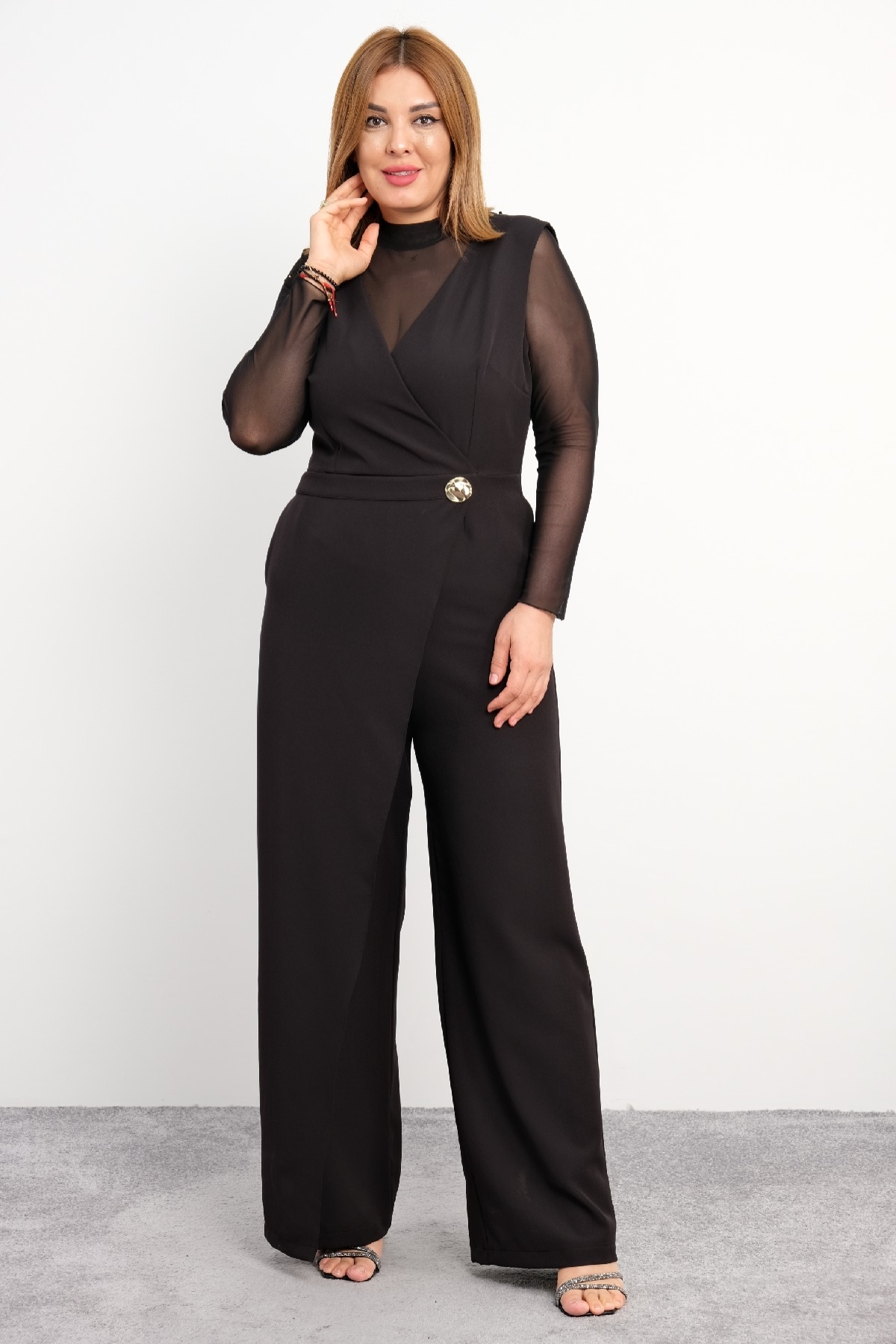 Plus Size Classic Jumpsuit-Black