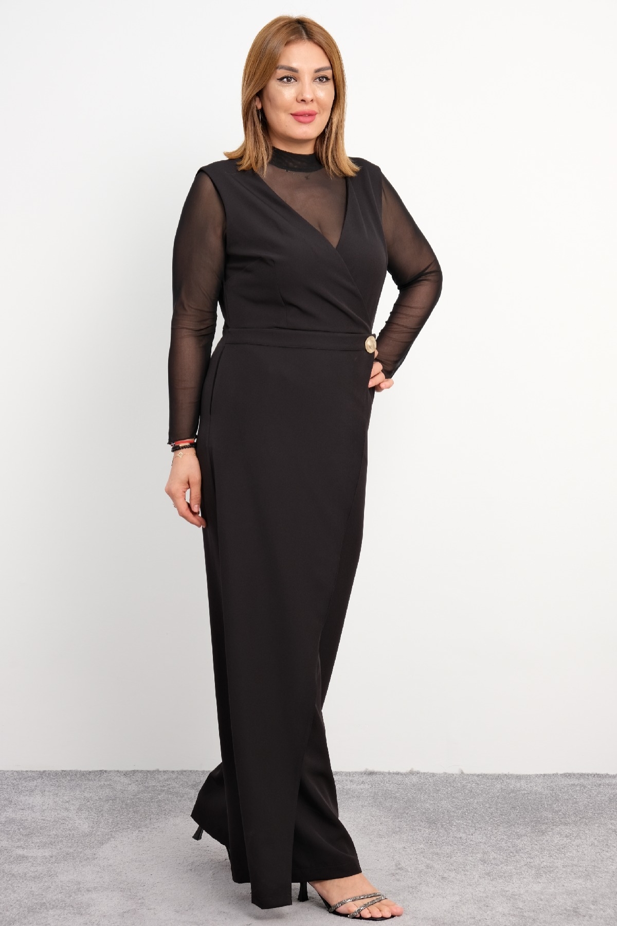 Plus Size Classic Jumpsuit-Black