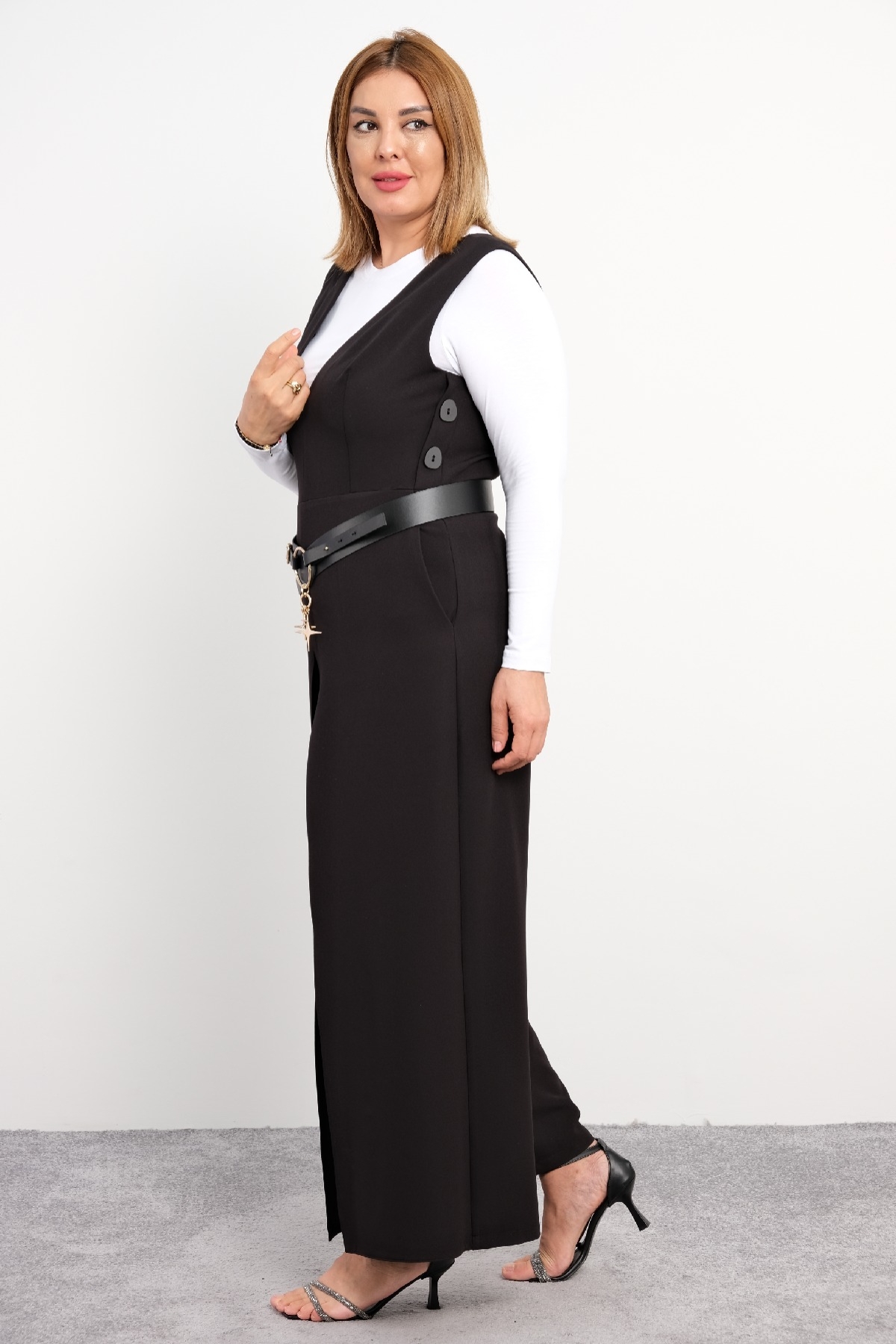 Plus Size Classic Jumpsuit-Black