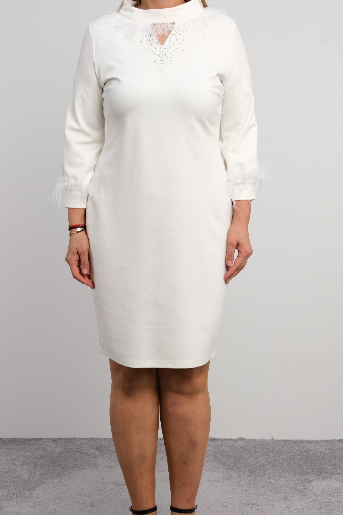 Plus Size Night Dress-White