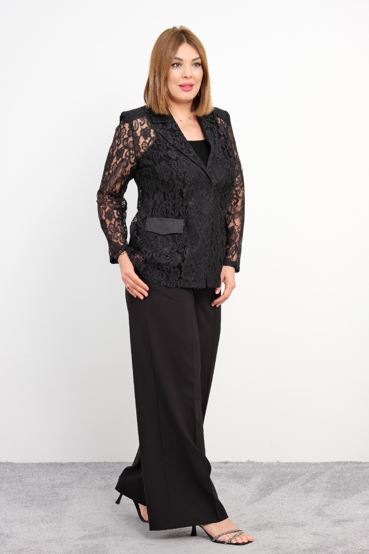 Plus Size Two-Piece Set-Black