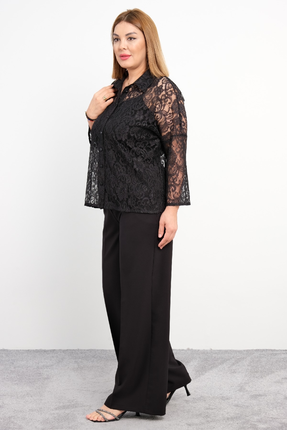 Plus Size Two-Piece Set-Black