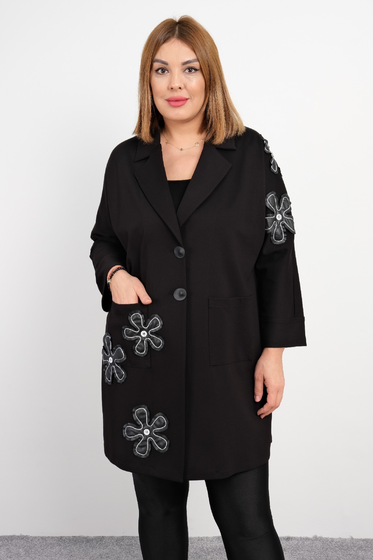 Plus Size Jacket-Black