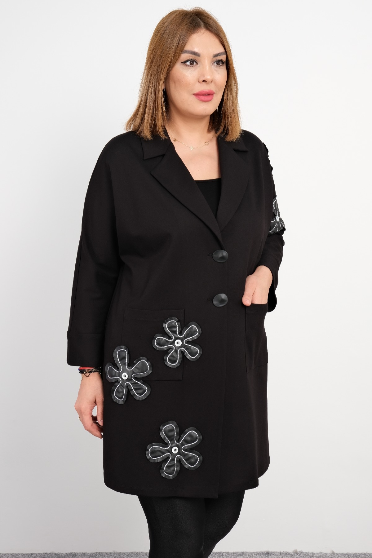 Plus Size Jacket-Black