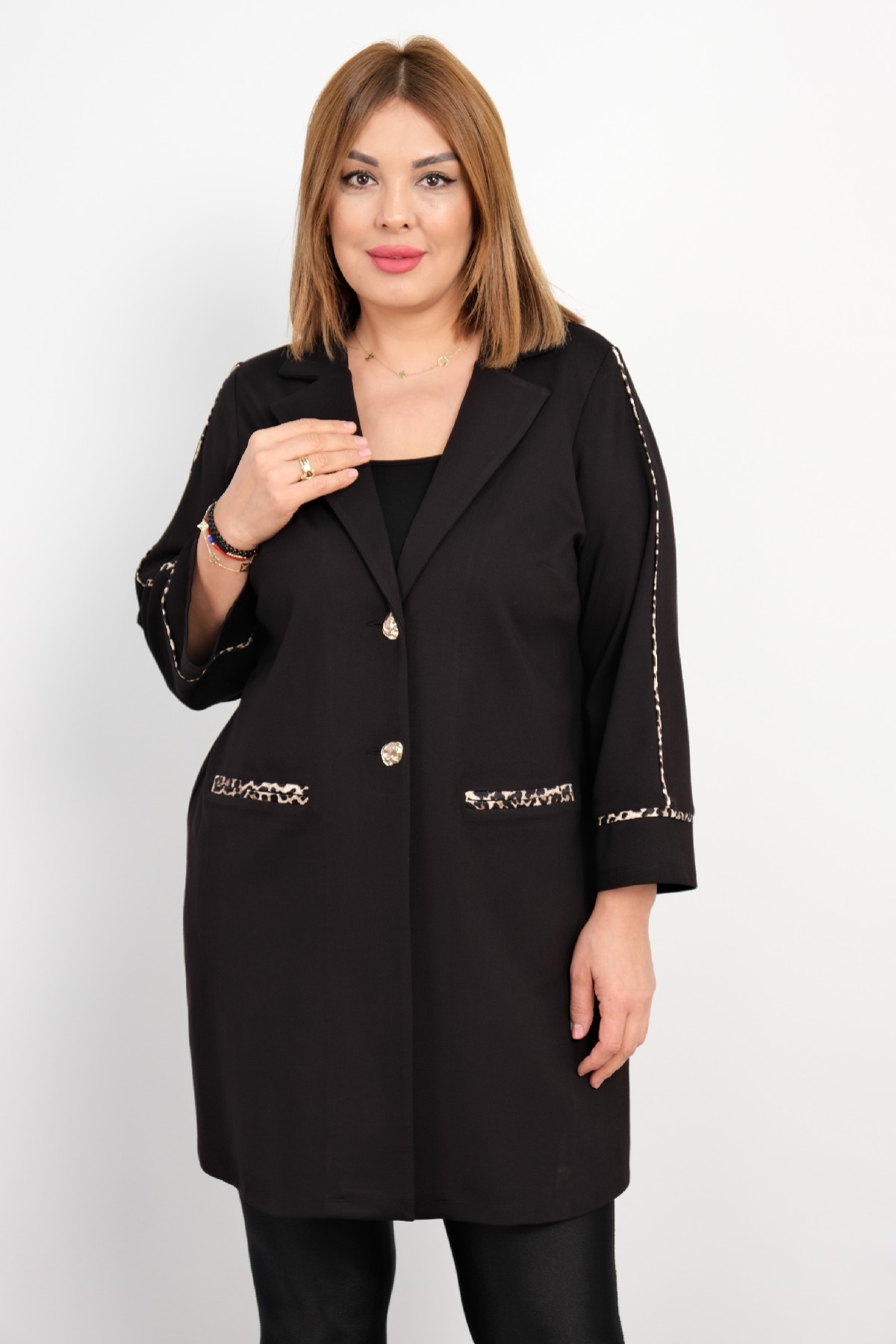 Plus Size Jacket-Black