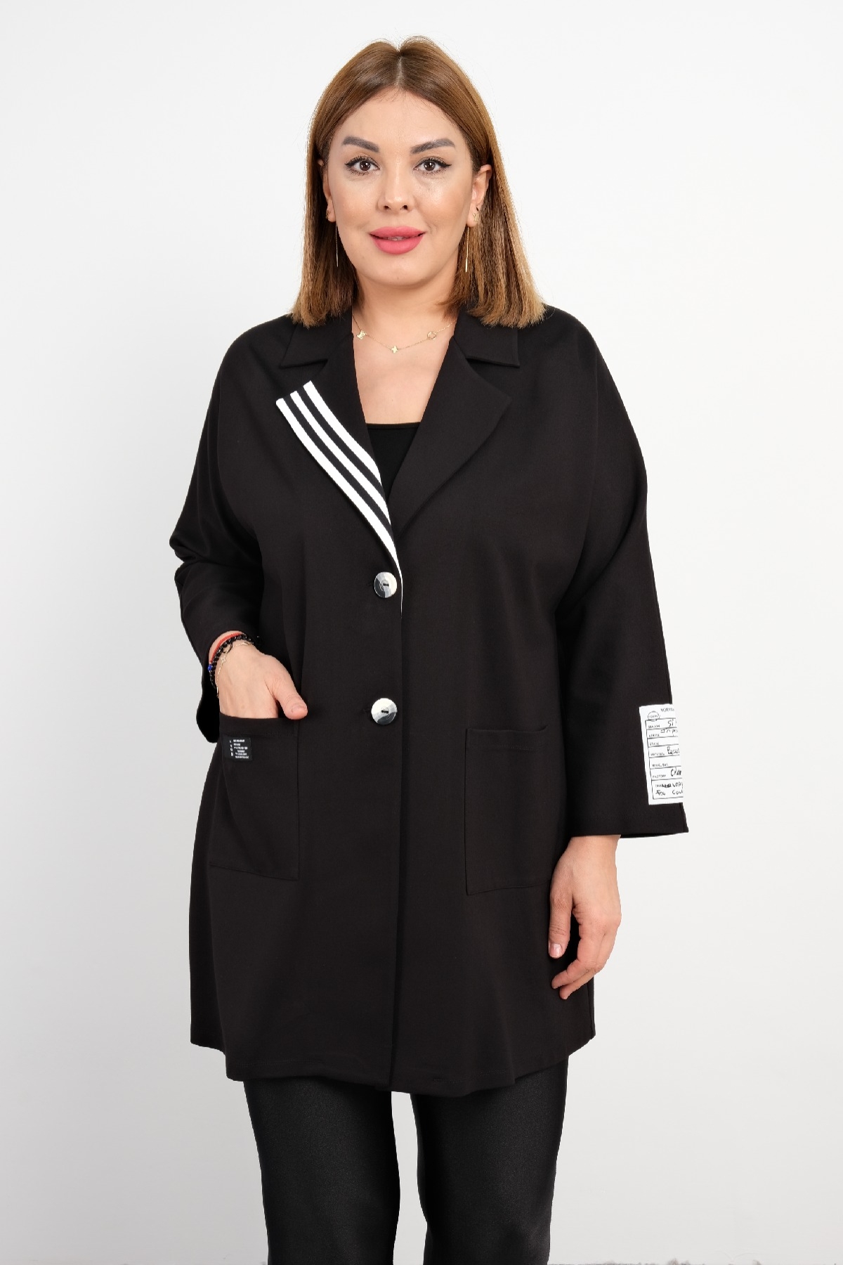 Plus Size Jacket-Black