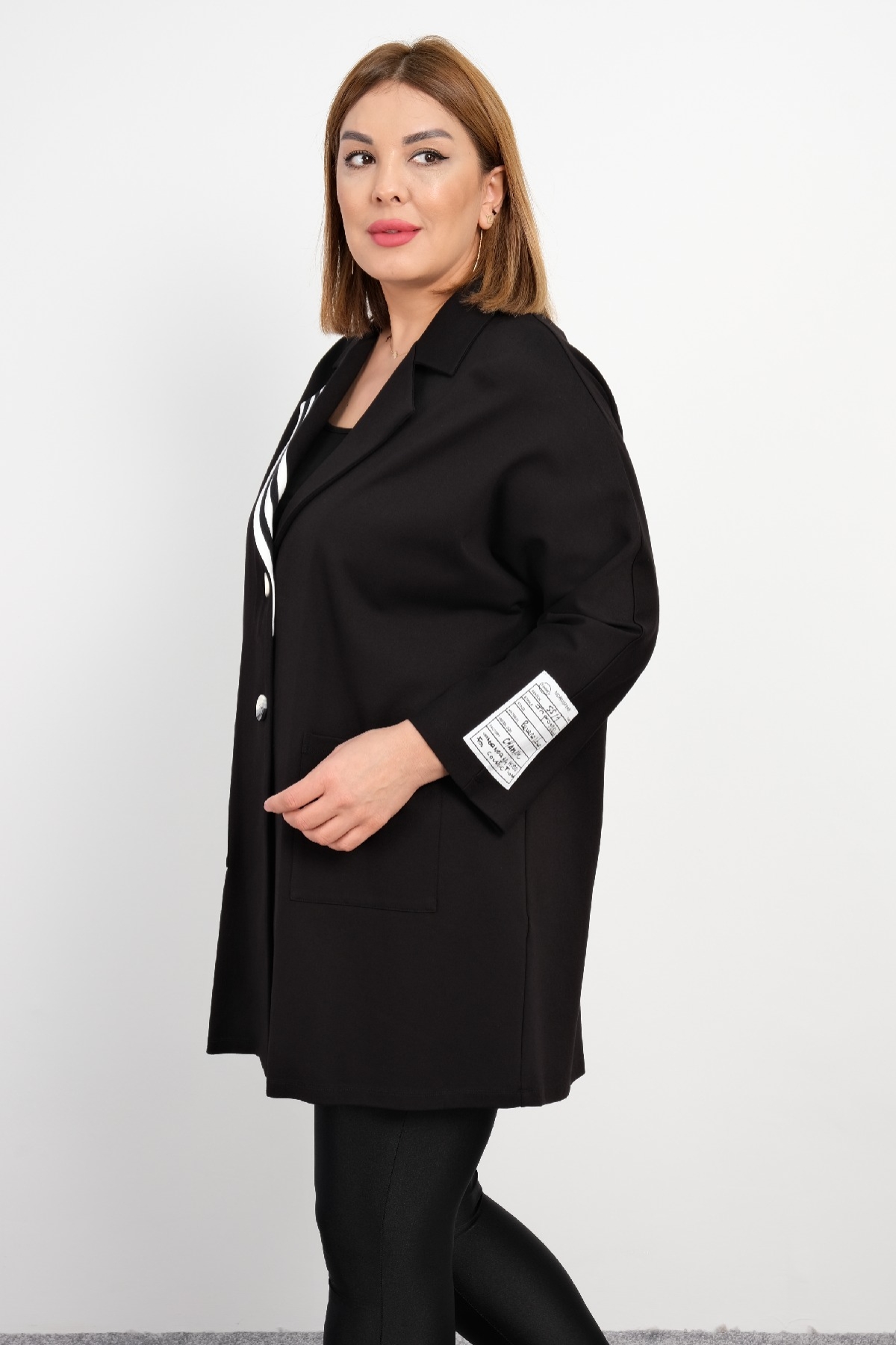 Plus Size Jacket-Black