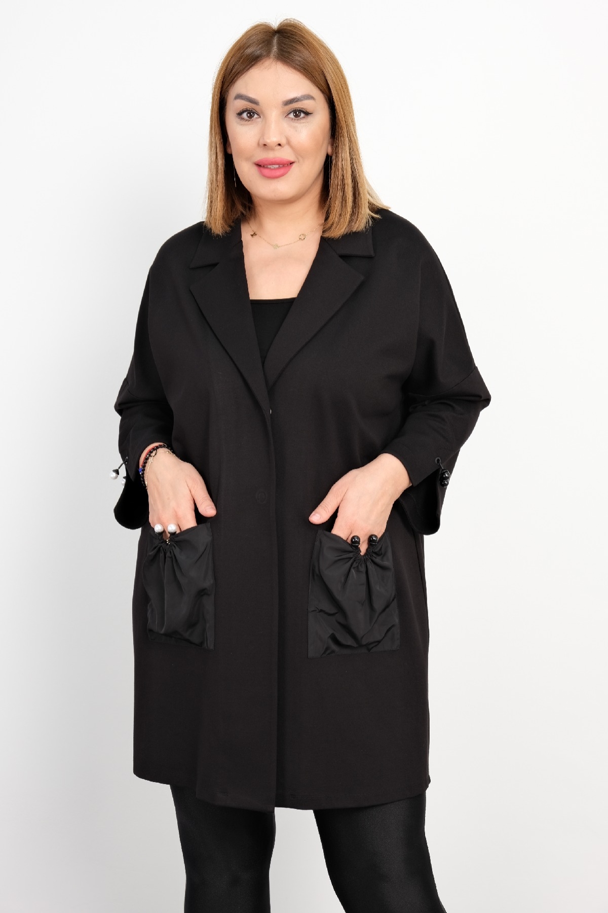 Plus Size Jacket-Black