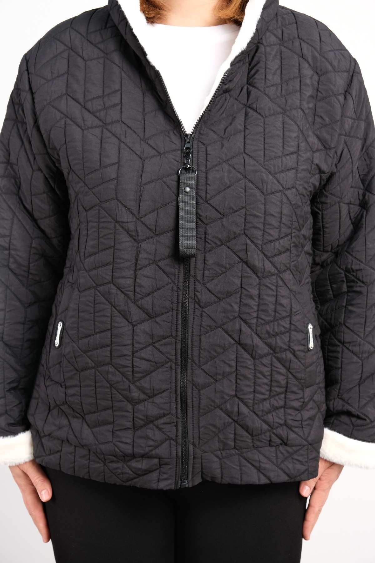 Plus Size Coat-Black