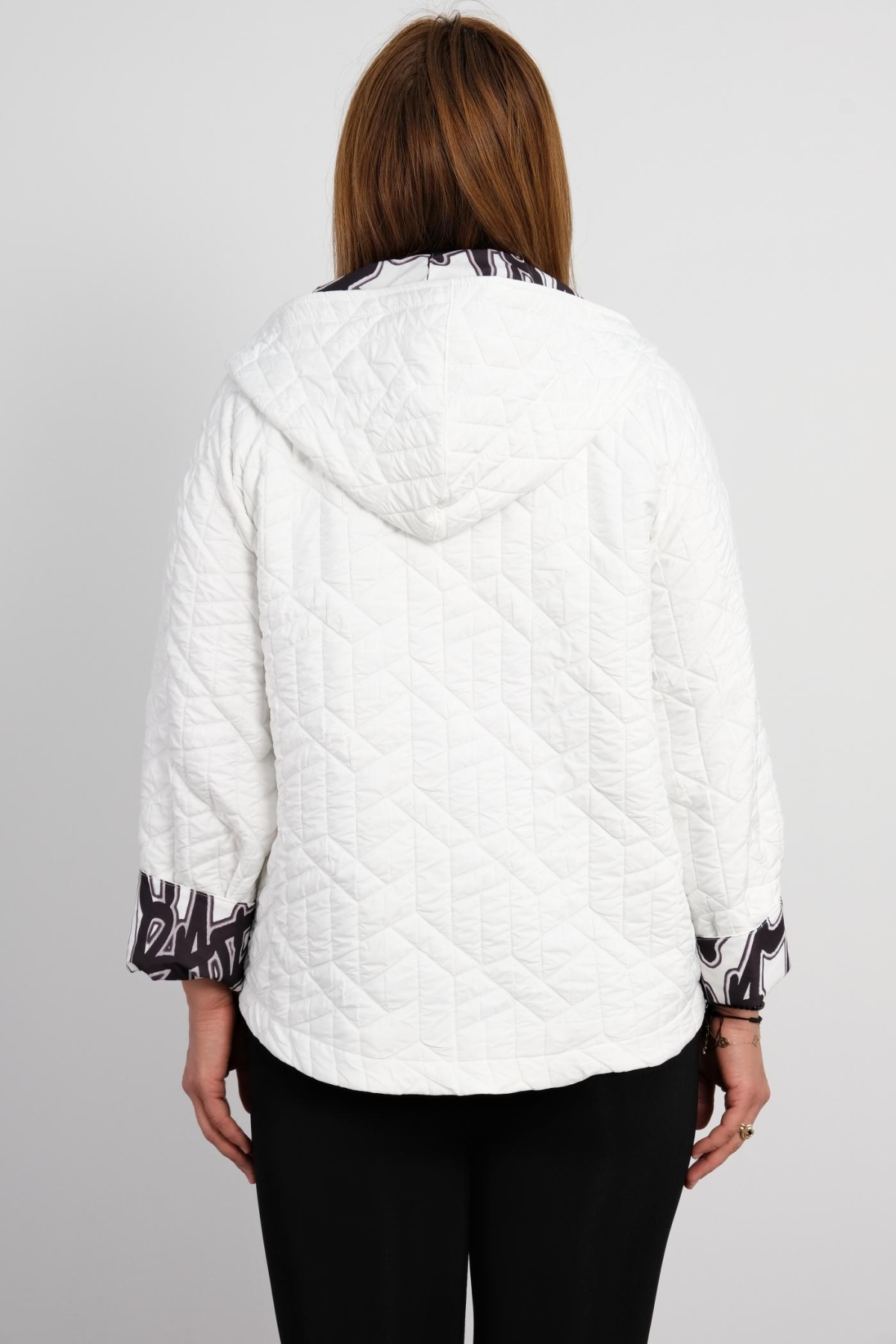 Plus Size Short Sport Jacket-White