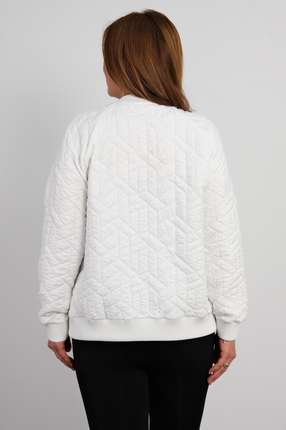 Plus Size Short Sport Jacket-White