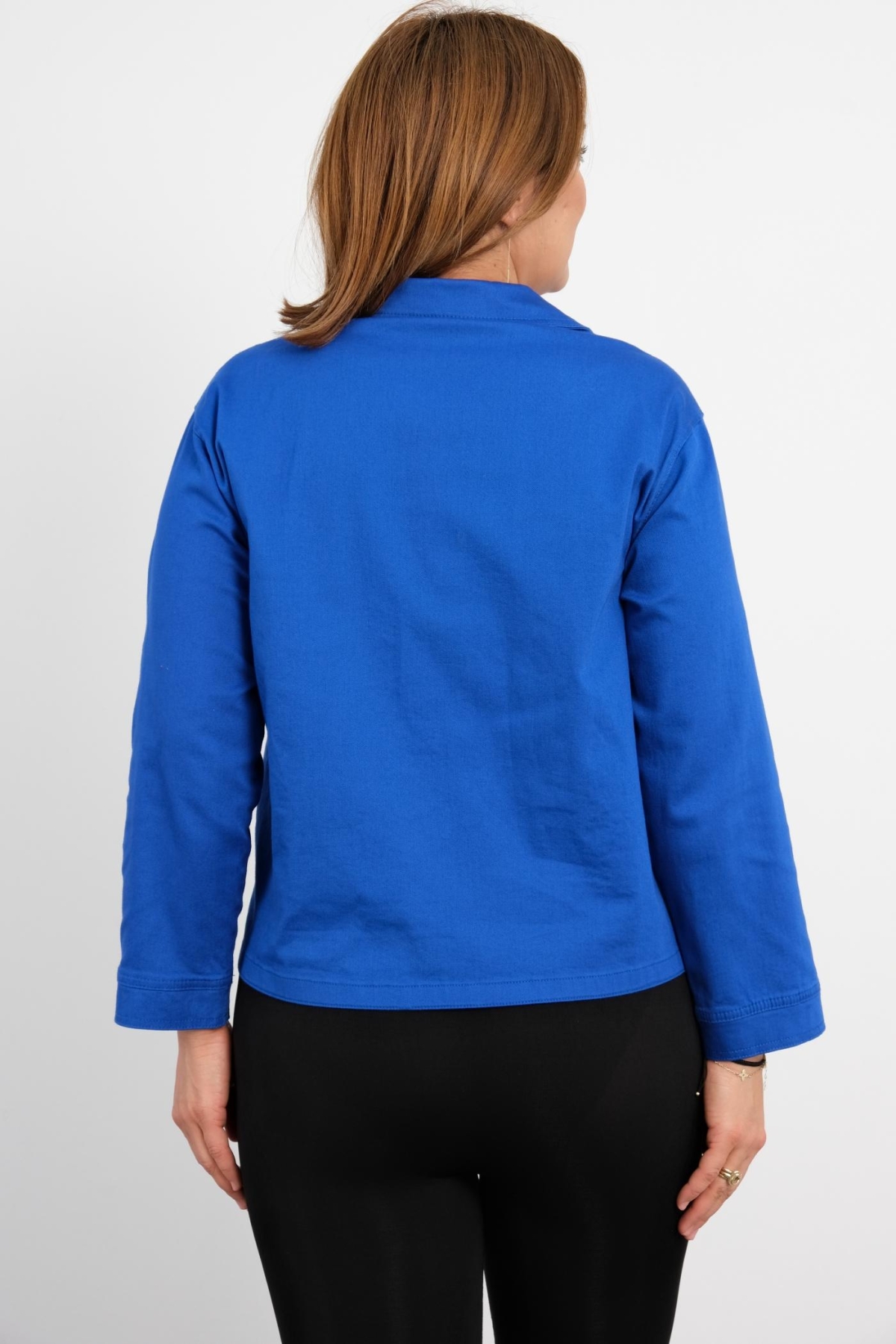 Plus Size Jacket-Bright Blue