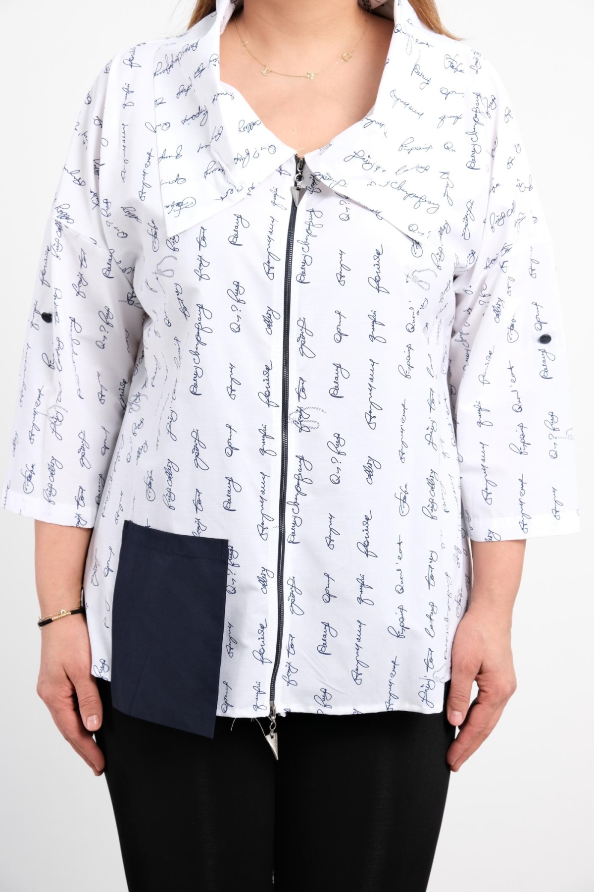 Plus Size Shirt-White