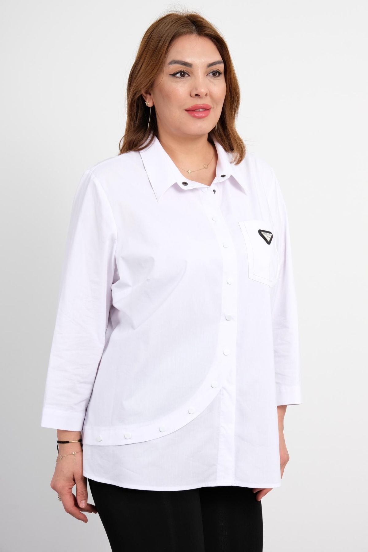 Super Plus Size Shirt-White