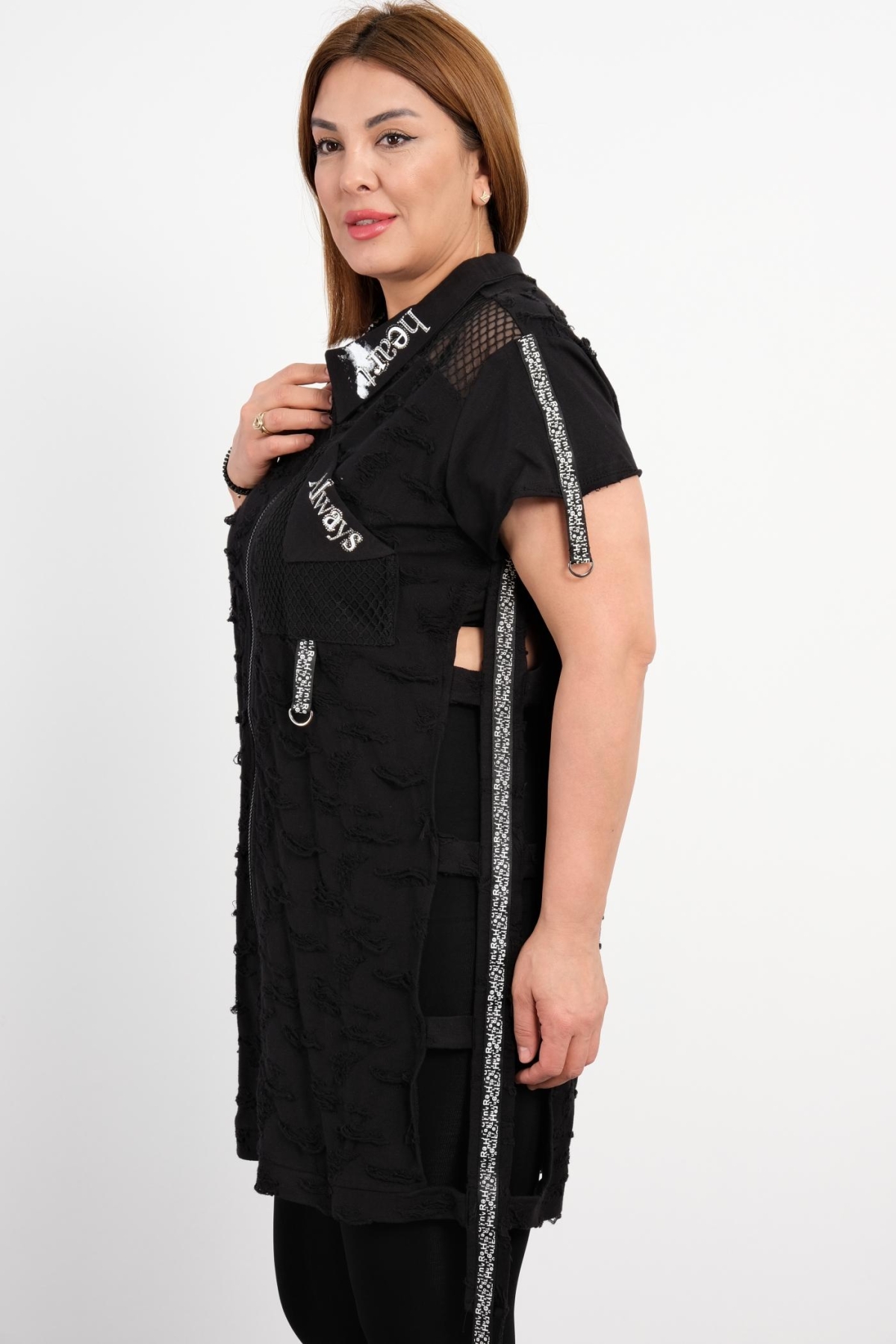 Plus Size Vest-Black