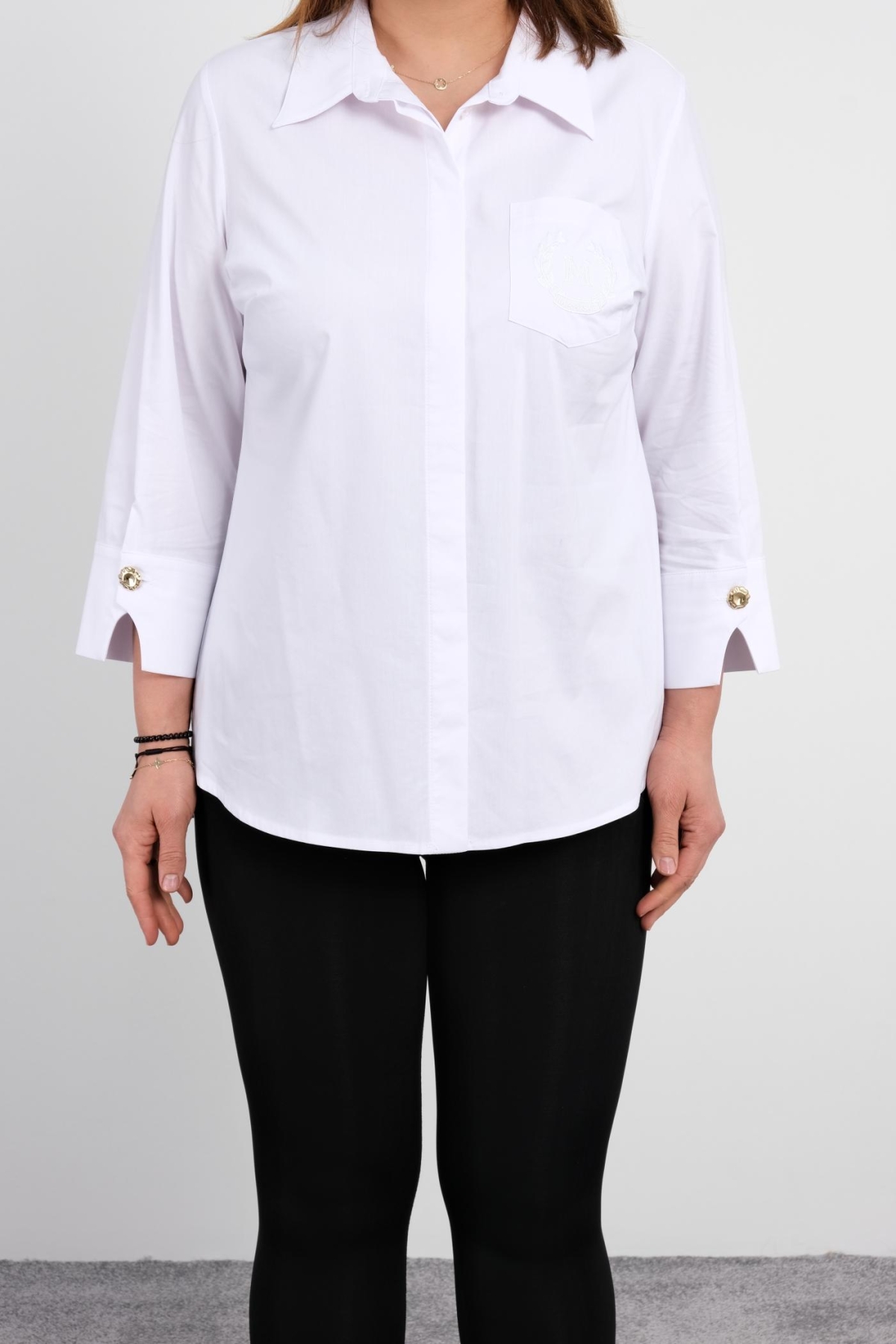 Plus Size Shirt-White