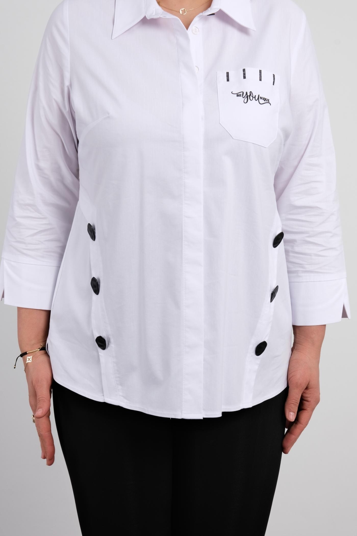 Plus Size Shirt-White