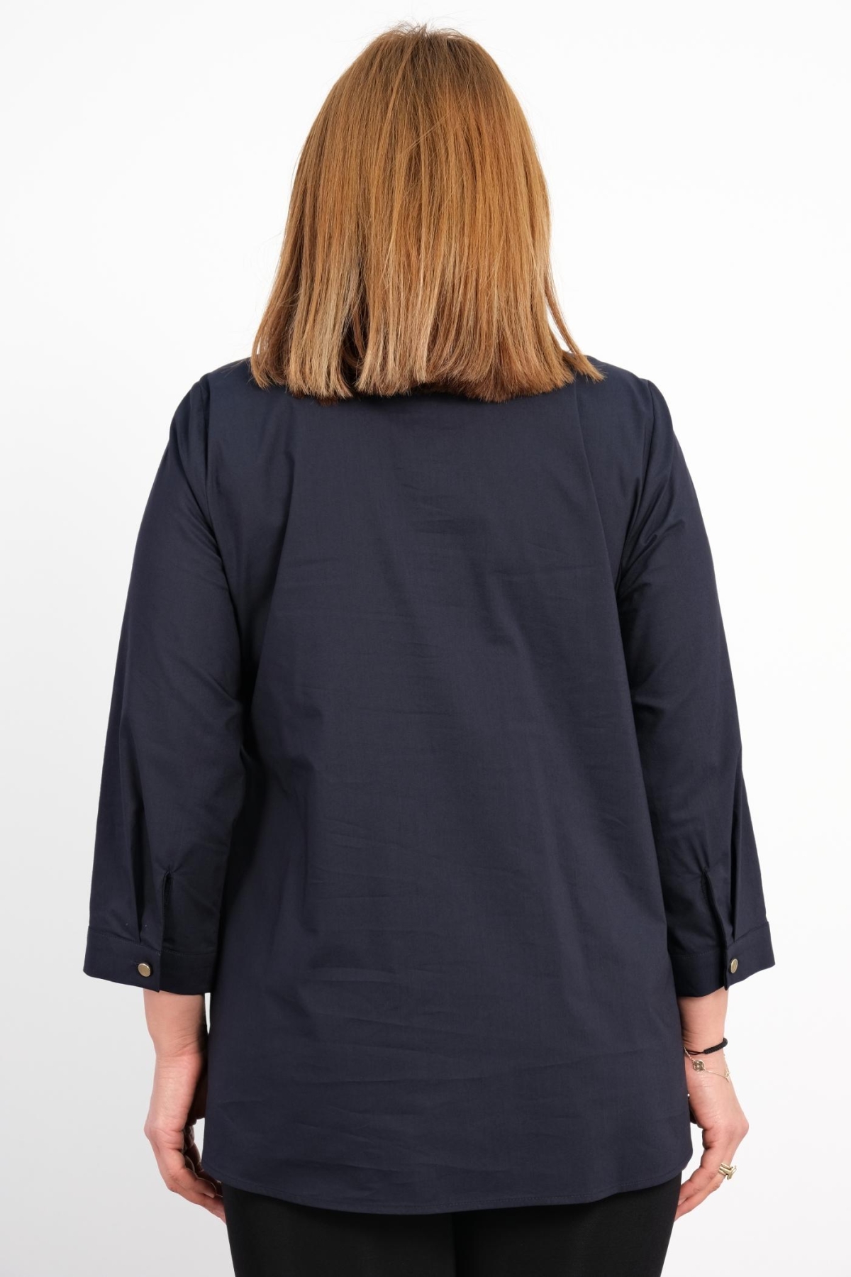 Plus Size Shirt-Dark Blue