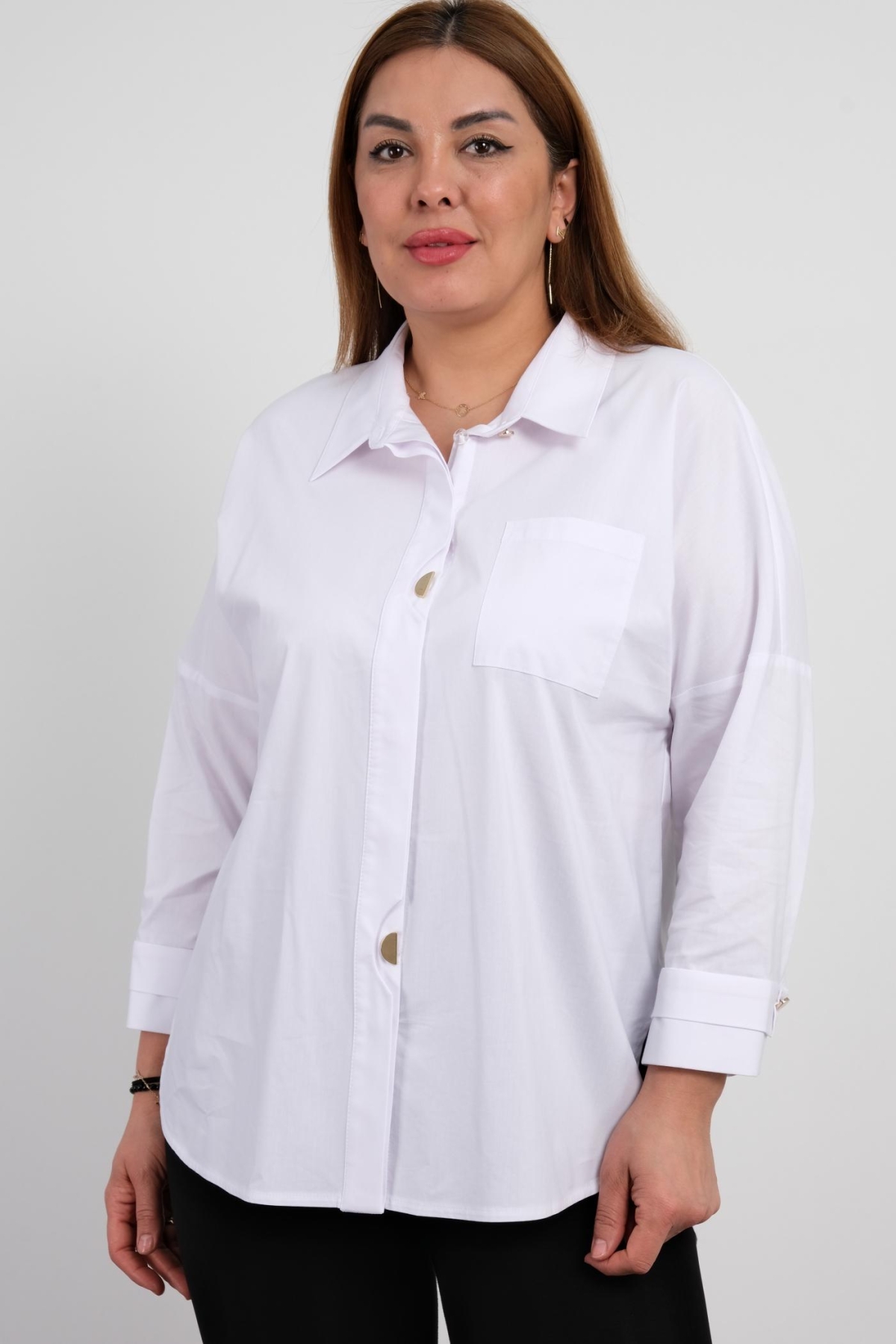 Plus Size Shirt-White