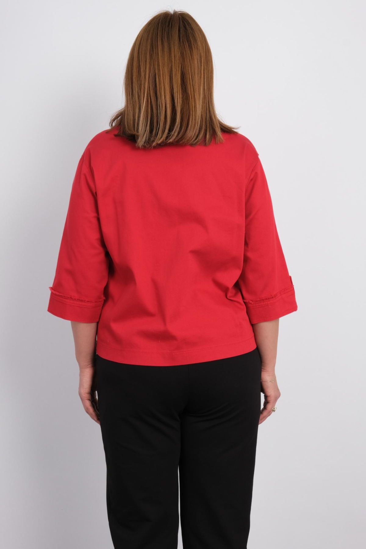 Plus Size Coat-Red