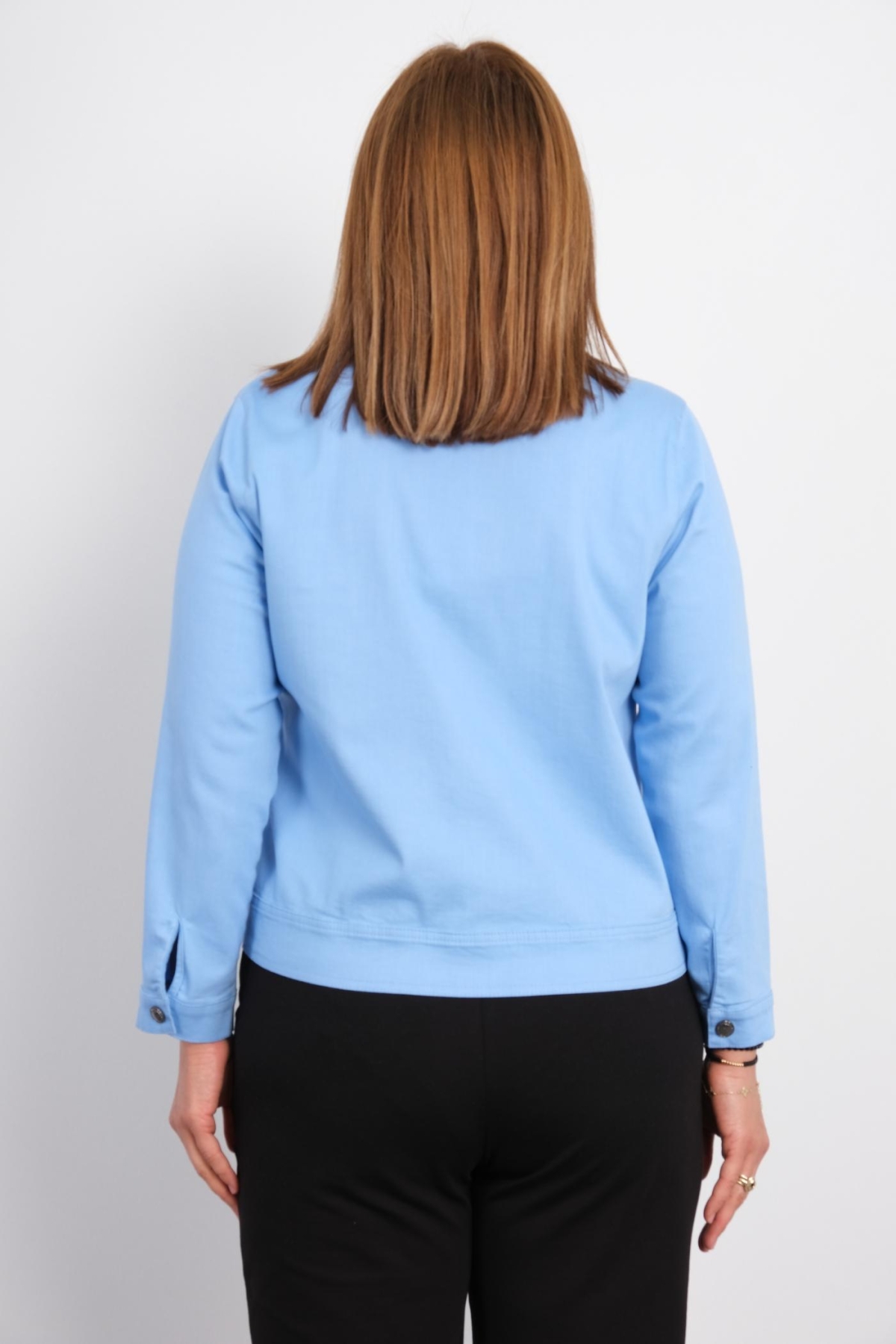 Plus Size Jacket-Blue