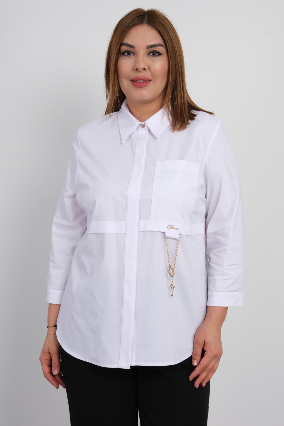 Plus Size Shirt-White